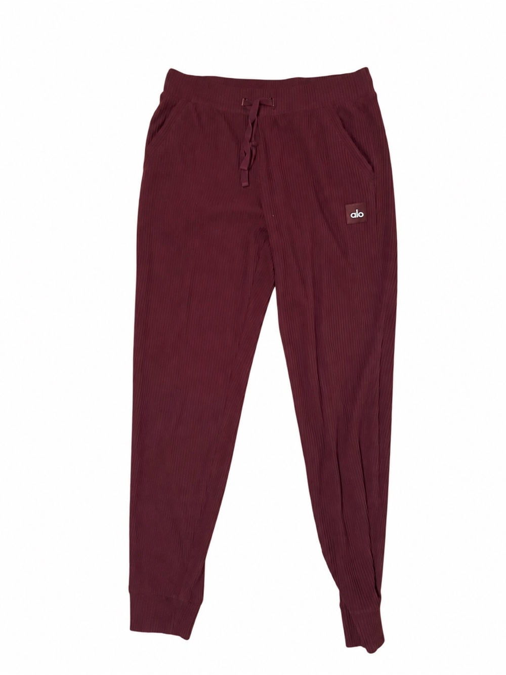 ALO Yoga women’s Ribbed Joggers - Burgundy Wine